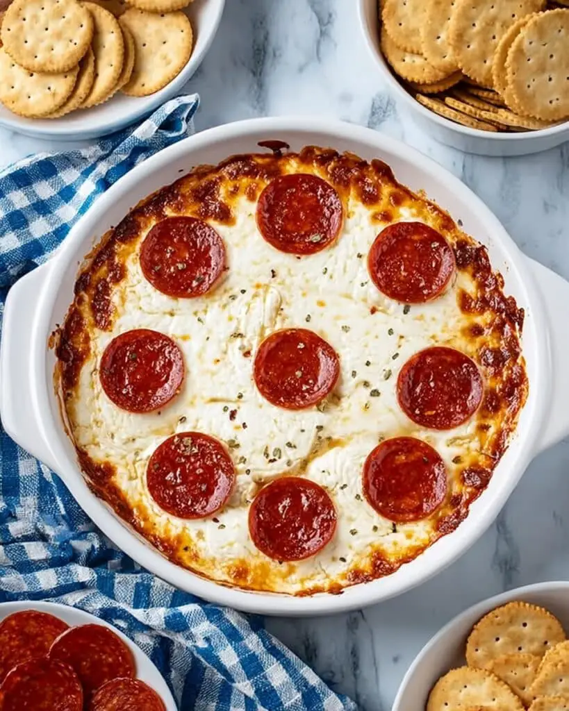 Pepperoni Dip with Cheese and Marinara Recipe