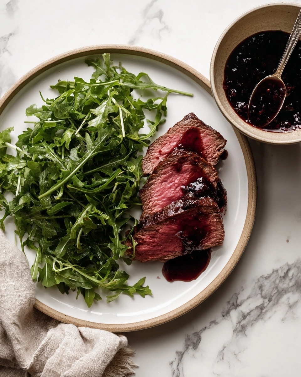 Peppercorn Crusted Beef Tenderloin with Cherry Port Sauce Recipe