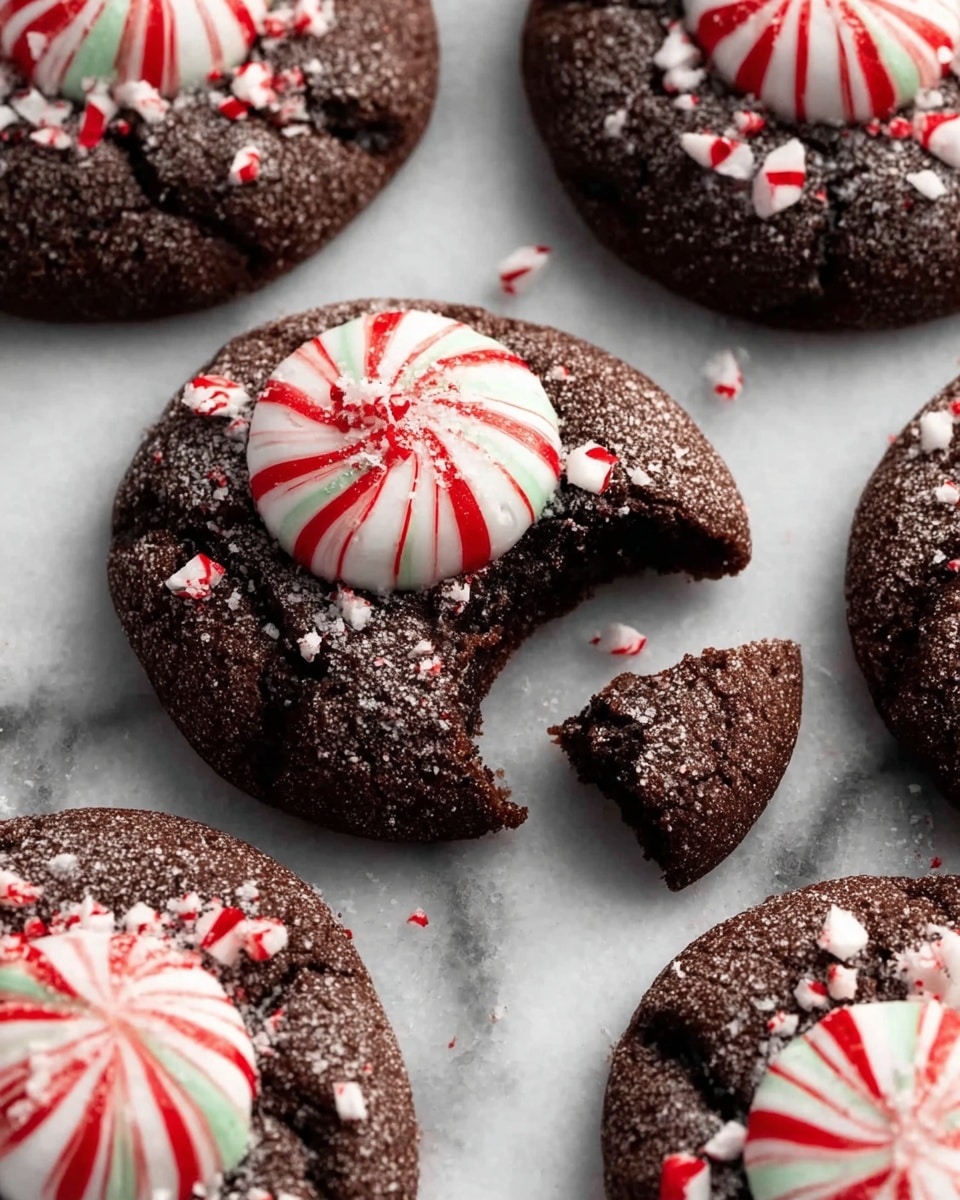 Chocolate Peppermint Kiss Cookies Recipe