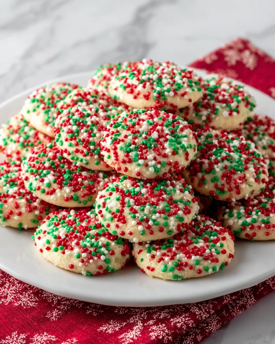 Christmas Sprinkle Pudding Cookies Recipe