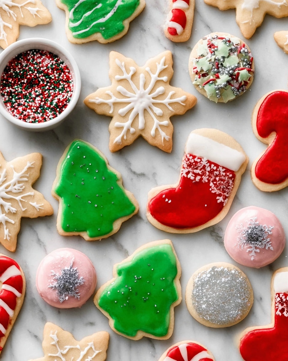 Christmas Tree Sugar Cookies with Frosting Recipe