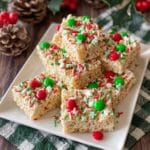 White Christmas Marshmallow Rice Bubble Slice Recipe
