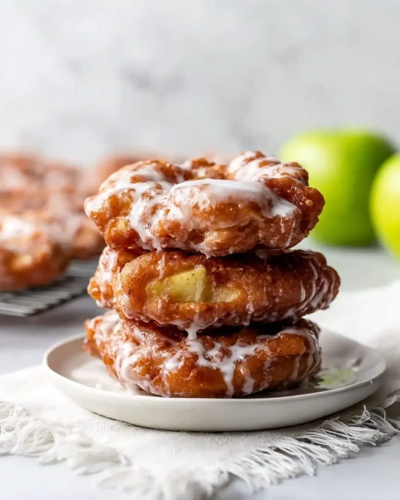 Homemade Apple Fritters with Cinnamon Glaze Recipe