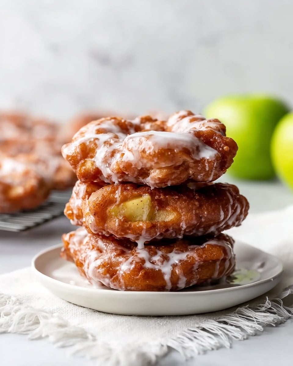 Homemade Apple Fritters with Cinnamon Glaze Recipe
