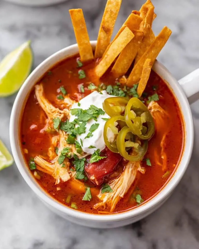 Healthy Chicken Tortilla Soup in Crock Pot Recipe