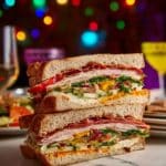 Christmas Leftovers Bread Bowl Sandwich (Muffuletta) Recipe