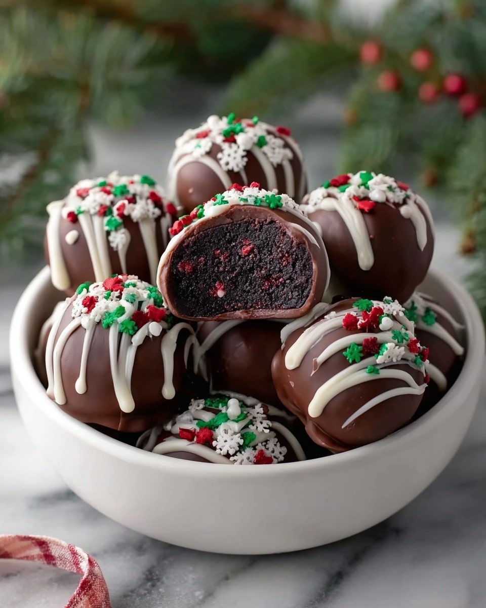 Chocolate Christmas Tree Cake Truffles Recipe