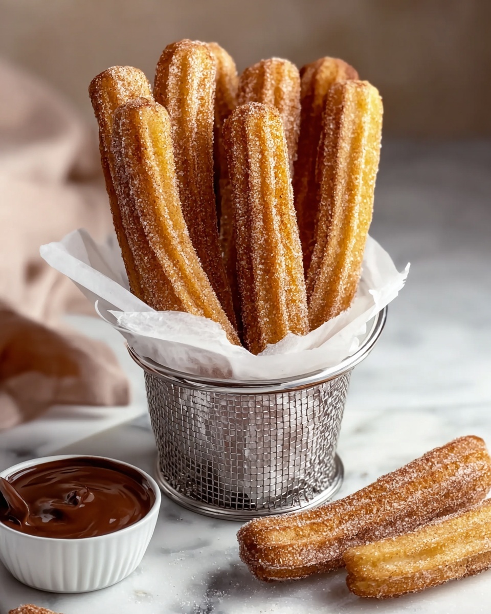Homemade Churros with Chocolate Dipping Sauce Recipe