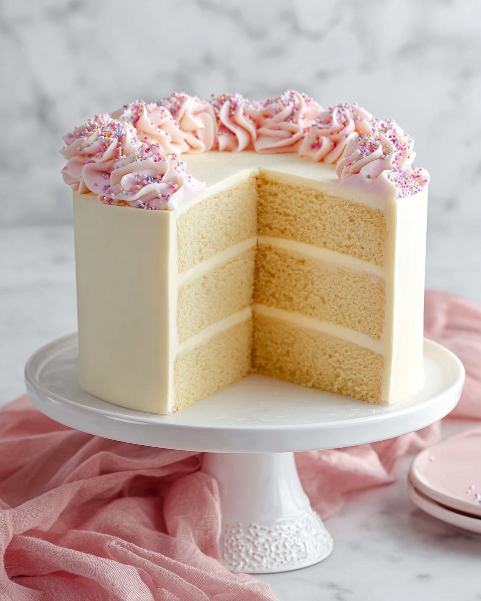 Rose Water Vanilla Layer Cake Recipe
