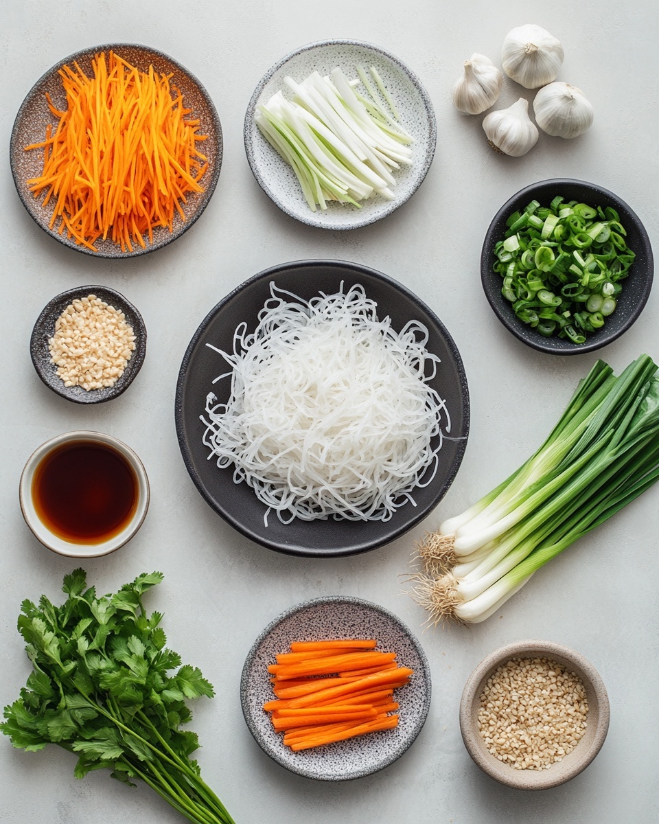 Rice Paper Chicken Dumplings with Dipping Sauce Recipe 4 A white plate holds four square pan-fried dumplings arranged in a line, each with a golden brown crispy top layer speckled with green bits and a translucent, slightly shiny wrapper cradling the filling. The dumplings sit on a smooth white marbled surface with scattered chopped green onions around. A pair of dark wooden chopsticks held by a woman's hand lifts the closest dumpling, showing its crispy texture and soft inside. A small white bowl with orange dipping sauce is softly blurred in the background. The scene is warm and inviting with a calm neutral backdrop. photo taken with an iphone --ar 4:5 --v 7
